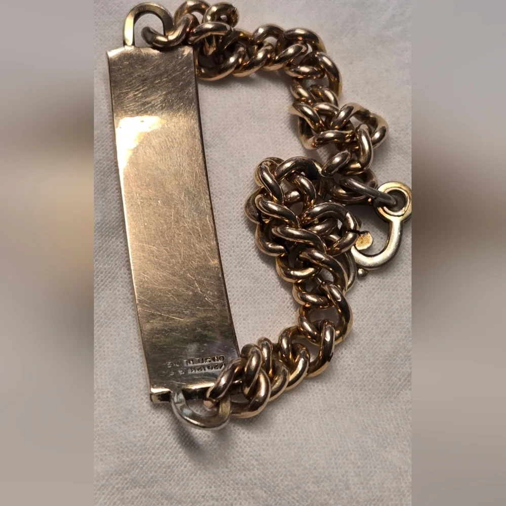 Vtg 1/20 12k G.F On Sterling Bracelet